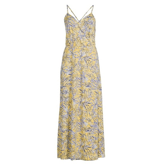 Dresses & Skirts - Women’s Yellow and Blue Floral Maxi Dress Large